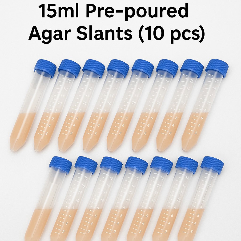 15ml Pre-poured Agar Slants (10pcs)